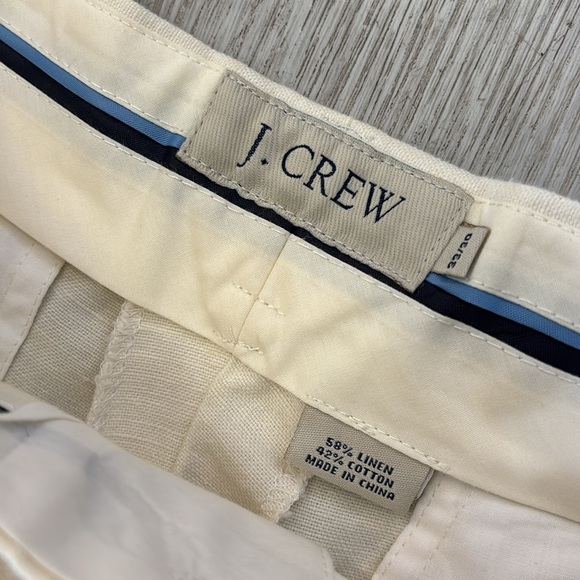 J. Crew Wide Leg Linen Cotton Blend Bone White size 33/30 - Picture 4 of 11